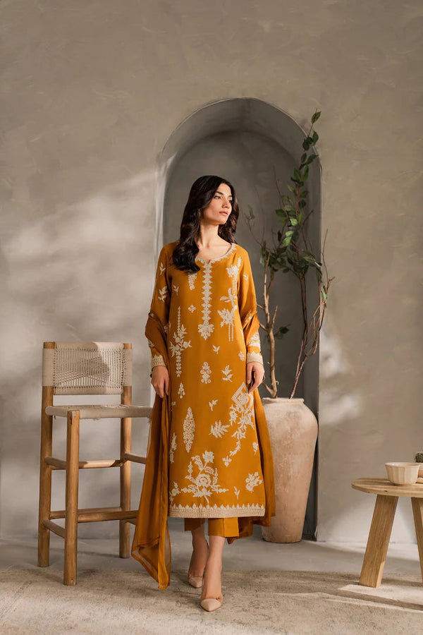 Mustard Embroidered