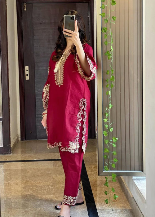 Sequence Cotton Embroidered 2Pc